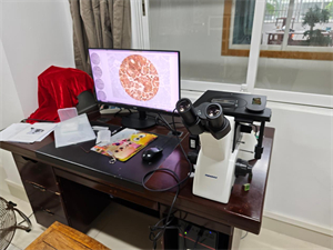 明慧倒置金相显微镜MHML-20+显微镜相机MHD2000+金相分析软件应用于广西玉林某机械制造企业钢材研究2